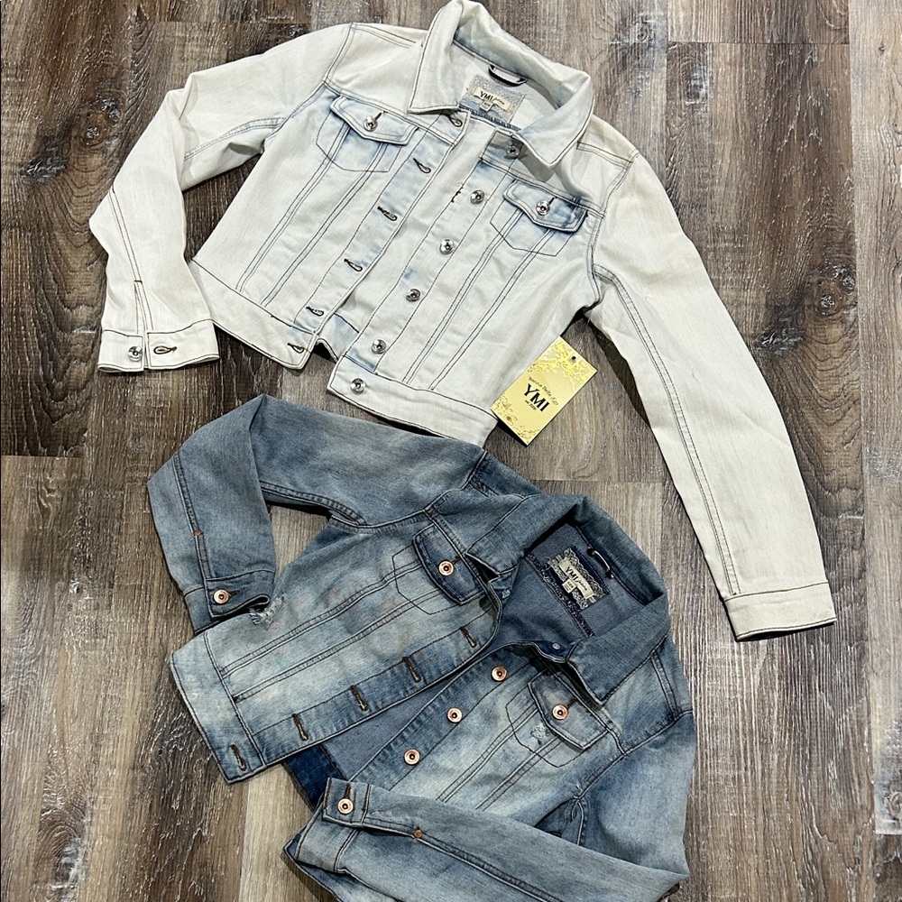 YMI Jean Jackets - Light and Dark Blue cropped Size S/M